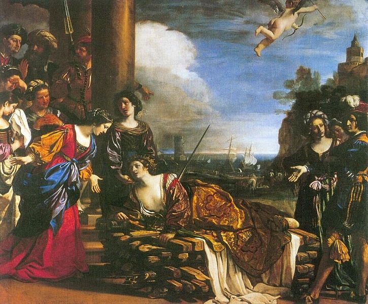 Death of Dido, by Guercino, AD 1631.