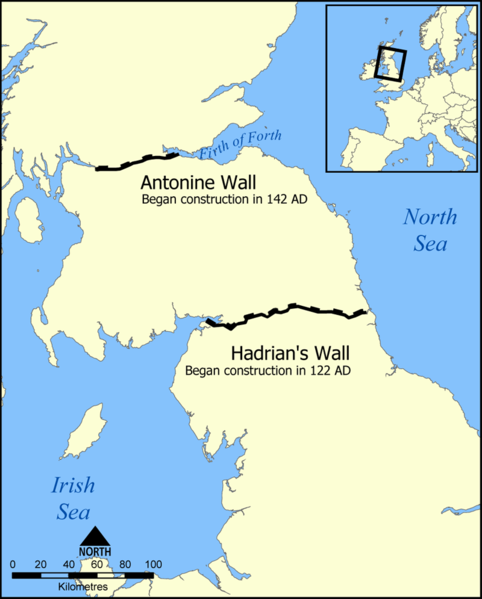 Location of Hadrian's Wall