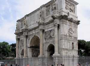 Arch of Constantine. Courtesy of Wikicommons & Arpingstone.