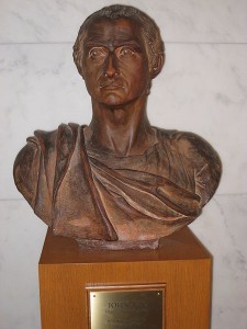 Some of the Founding Fathers were even portrayed like the Romans. This is Ceracchi's bust of John Jay ( a Founding Father). Courtesy of WikiCommons and Daderot.