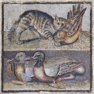 1st-century BC mosaics in Italy. Courtesy of WikiCommons, Marie-Lan Nguyen, and Jastrow.