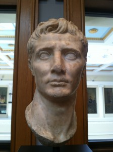 Bust of Augustus Caesar 25-1BC in marble. Courtesy of the Getty Villa.