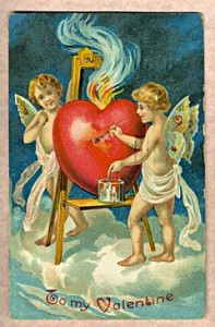 Antique Valentine's card. Courtesy of Wikicommons.