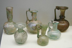 Roman glass from the 2nd century CE. Courtesy of Wikicommons.