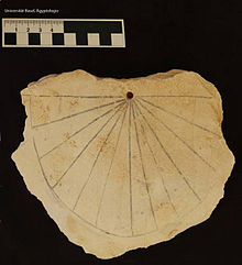 World's oldest sundial, from Egypt's Valley of the Kings (c. 1500 BC), used to measure work hours.Courtesy of Wikicommons.