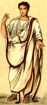 Roman in toga praetexta. Courtesy of Wikimedia Commons.