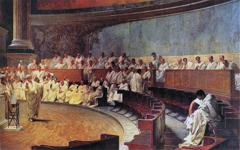 Cesare Maccari (1840–1919) "Cicero Denounces Catiline" Courtesy of Wikimedia Commons. 