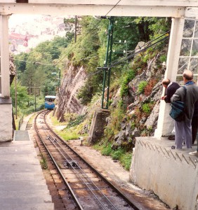 The Fløyen funicular in Bergen. (Photo by Roger W at Flickr, CC License.)