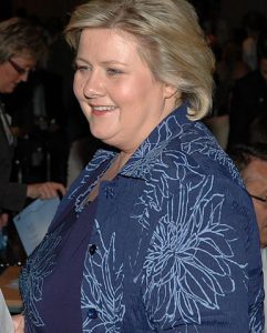 Norwegian PM Erna Solberg is from the Høyre party. (Wikimedia Commons, CC License.)