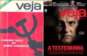 Veja's first (1968) and this week's covers