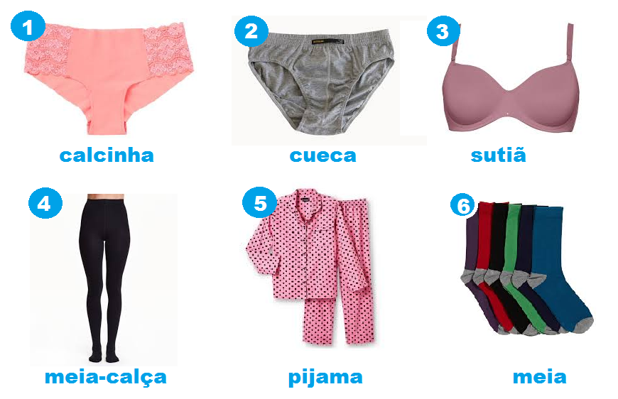 Clothes and accessories in Portuguese