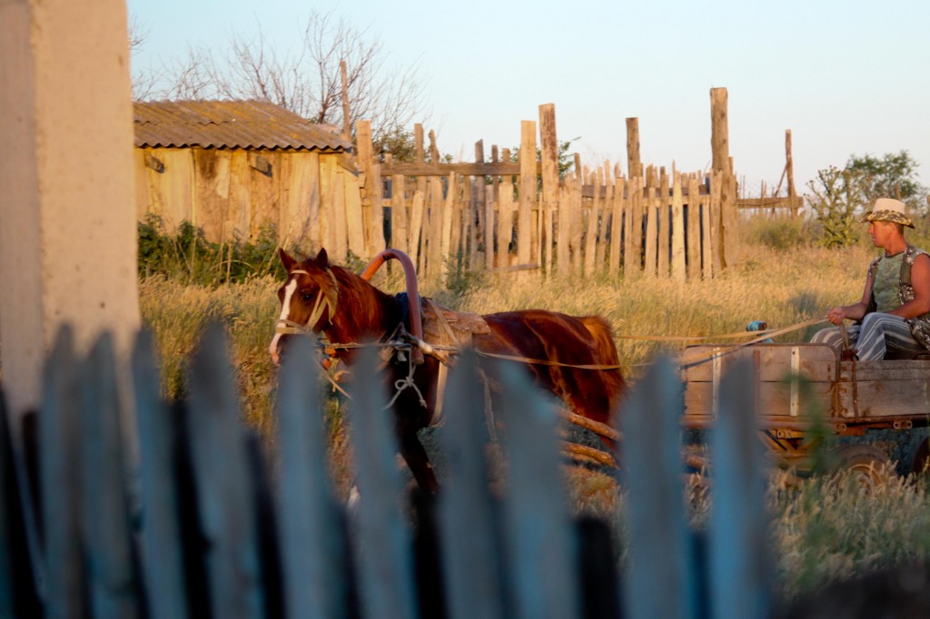Russian Village, Villager on a Horse