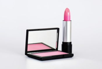 mirror and lipstick