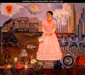 Frida Kahlo in the US-Mexican border