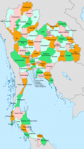 All of Thailand's provinces.