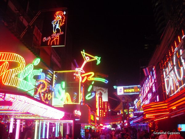 One of the city's many nightlife districts.