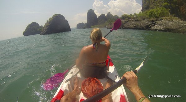 Kayaking to Raileh.